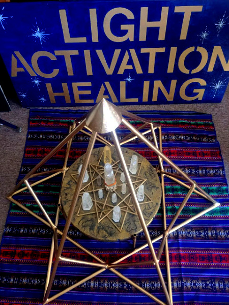 Light Activation Healing sacred geometry crystal disk