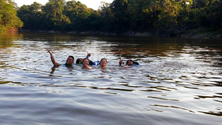 Amazon River Swimming Peru Spiritual Journey